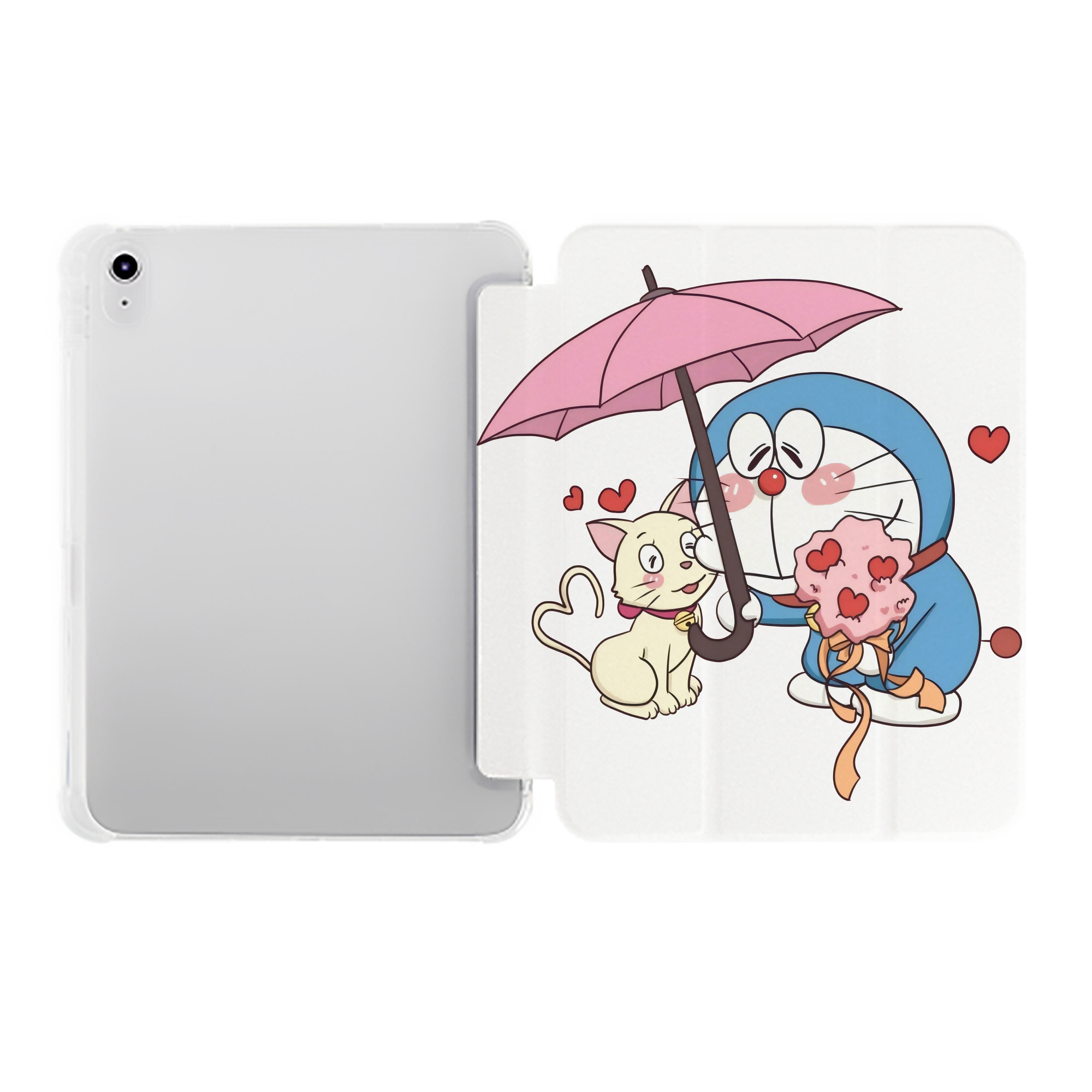 （画像用） ドラえもん Doraemon IPad ケース ペン収納付き 三つ折りスタンド PUレザー×シリコン 対応機種9.5/10.5/10.9インチ